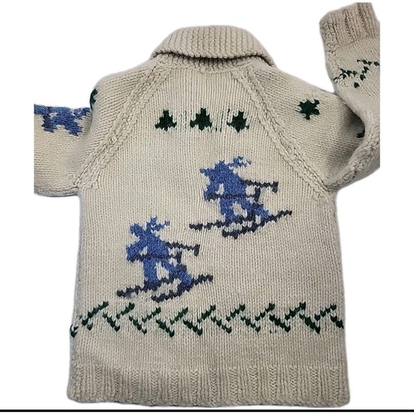 Classic Vintage Cowichan Ski Sweater - Picture 2 of 5